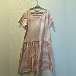 White and pink girl's summer dress size 10 Pink Lemon brand.
